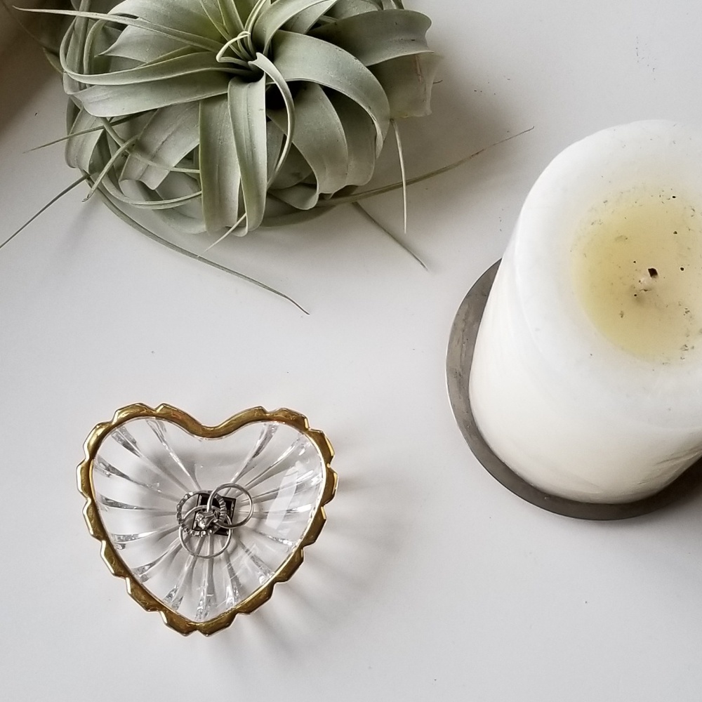 Cute heart jewelry plate dish